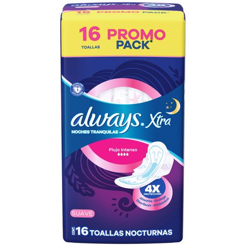 Toallas Nocturnas Always Xtra Suave 16 un