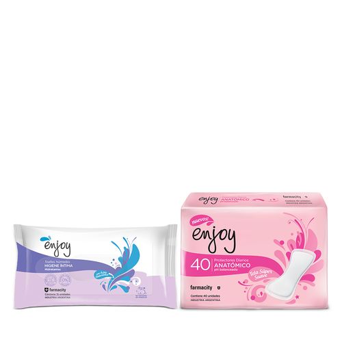 Combo Enjoy Cuidado Intimo Toallitas Humedas + Protector Diario