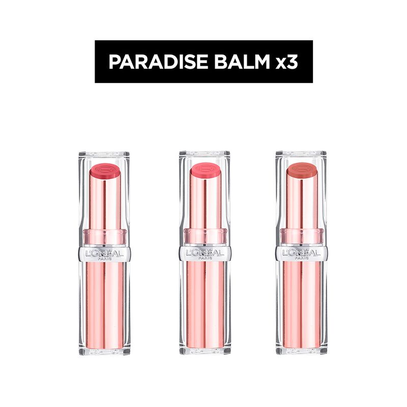 set-de-maquillaje-loreal-paris-labiales-paradise-balm-x-3-un