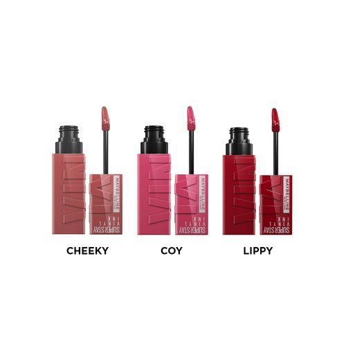 Set de Maquillaje Maybelline Vinyl Ink: Labiales x 3 un
