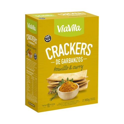 Galletitas Via Vita Garbanzos Tomillo Curry x 100 g