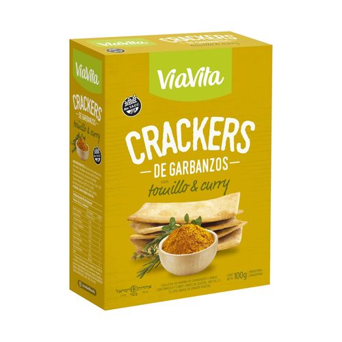 Galletitas Via Vita Garbanzos Tomillo Curry x 100 g