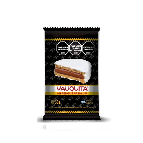 Alfajor Vauquita Dulce de Leche con Baño de Merengue x 50 g