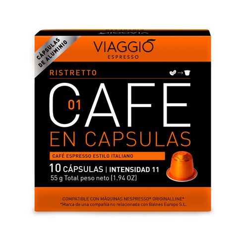 Café en Cápsulas Viaggio Espresso Ristretto 100% Natural