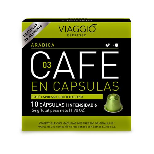 Café en Cápsulas Viaggio Espresso Arabica 100% Natural