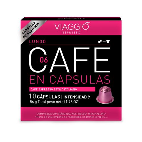 Café en Cápsulas Viaggio Espresso Lungo 100% Natural
