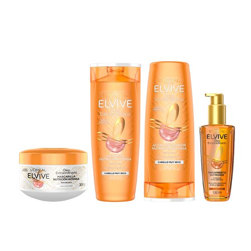 Kit Elvive Óleo Coco Rutina Completa+ Óleo Extraordinario Nutrición