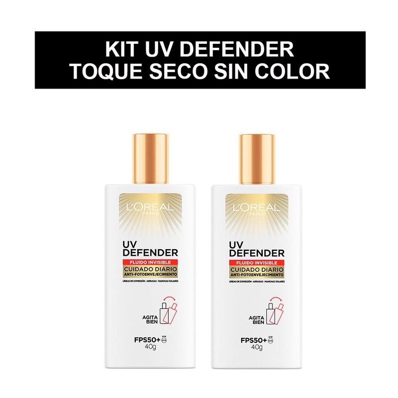 kit-protector-solar-loreal-paris-uv-defender-fluido-fps-50-x-2