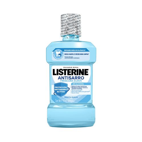 Enjuague Bucal Listerine Antisarro Frescura Suave Sin Alcohol x 250 ml