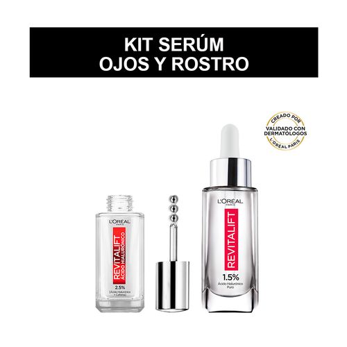 Kit Sérums L'Oreal Paris: Ojos + Rostro