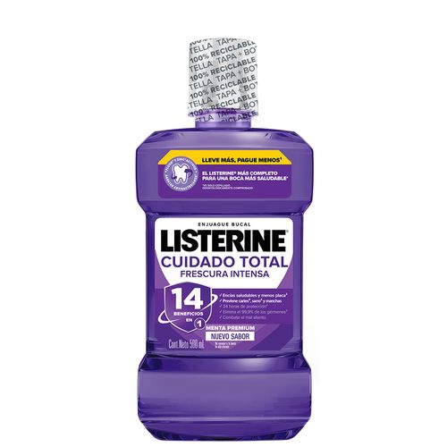 Enjuague Bucal Listerine Cuidado Total Frescura Intensa x 500 ml