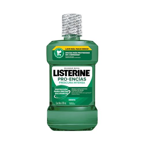 Enjuague Bucal Listerine Pro-Encías Frescura Intensa x 500 ml