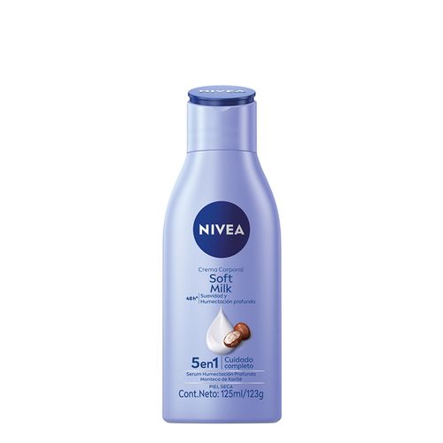 Crema Corporal Nivea Soft Milk 5 en 1 Suavidad y Humectación Profunda Piel Seca x 125 ml