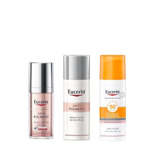 Combo Eucerin Anti-Pigment Sérum x 30 ml + Crema de Día Fps 30 x 50 ml + Protector Solar Fps 50 x 50 ml