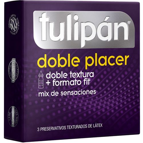 Preservativo Tulipán Doble Placer x 3 un