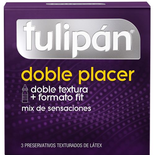 Preservativo Tulipán Doble Placer x 3 un