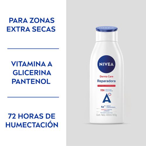 Crema Corporal Hipoalergénica Nivea Derma Care Reparadora Intensiva para Piel Extra Seca x 400 ml