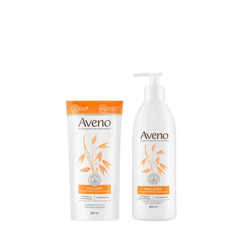 Combo Aveno Emulsión Hidratante Corporal x 400 ml + Emulsión Repuesto x 250 ml