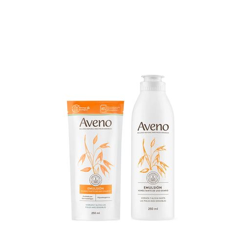 Combo Aveno Emulsión Hidratante Corporal x 250 ml + Emulsión Repuesto x 250 ml