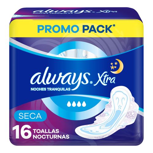 Toallas Noctunas Always Xtra Seca 16 u