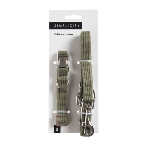 Set Collar + Correa Simplicity Talle M Militar