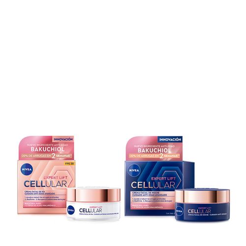 Combo Nivea Cellular Lift Expert Crema Facial de Día FPS 30 + Crema Facial de Noche x 50 ml