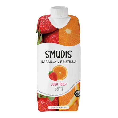 Jugo Smudis 100% Naranja y Frutilla x 500 ml