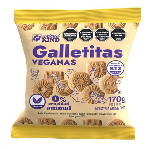 Galletitas Veganas Animal Kind Vainilla x 170 g