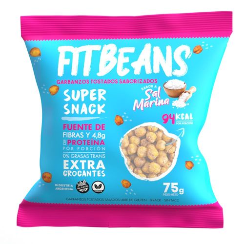 Garbanzos Tostados Fitbeans Sal Marina x 75 g