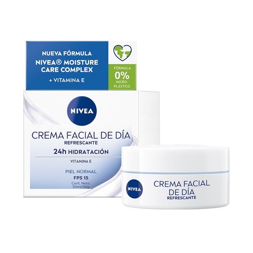 Crema Facial Hidratante de Día Nivea Essentials para Piel Normal Fps 15 x 50 ml