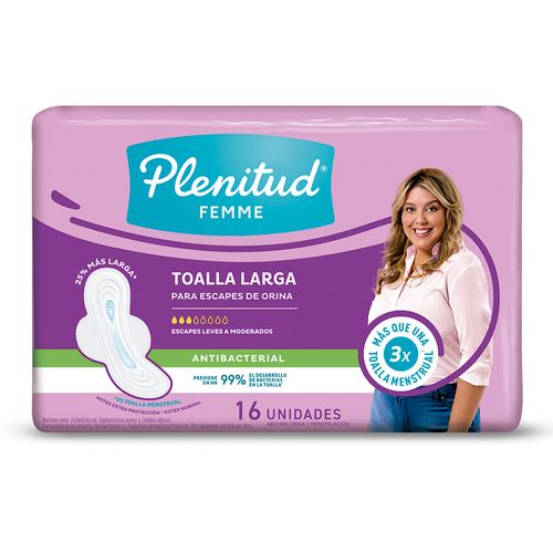 Toallas para Incontinencia Plenitud Femme Normal Plus x 16 un