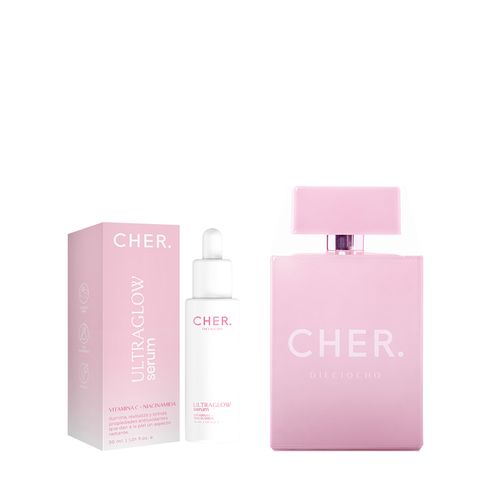 Kit Cher: EDP Dieciocho x 100 ml + Sérum Ultra Glow