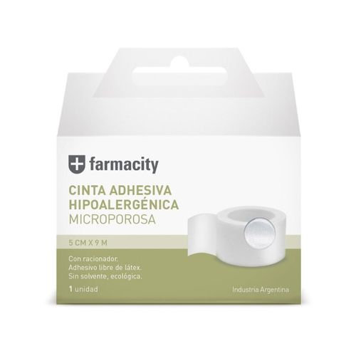 Tela Adhesiva Farmacity Microporosa l: 9 m a: 5 cm