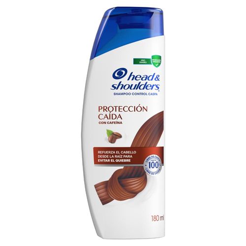 Shampoo Control Caspa Head & Shoulders Protección Caída con Cafeína x 180 ml