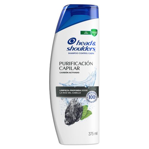 Shampoo Control Caspa Head & Shoulders Purificación Capilar Carbón Activado x 375 ml