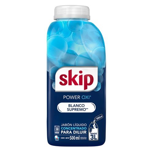 Jabón Líquido Skip Power Oxi Concentrado Diluible x 500 ml