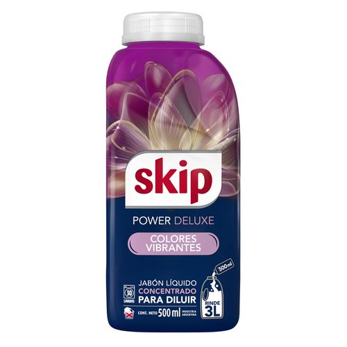 Jabón Líquido Skip Power Deluxe Concentrado Diluible x 500 ml