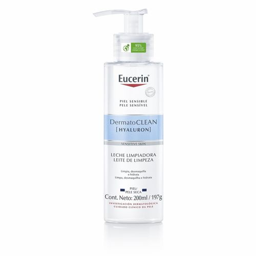 Leche de Limpieza Facial Eucerin Dermatoclean con Ácido Halurónico x 200 ml