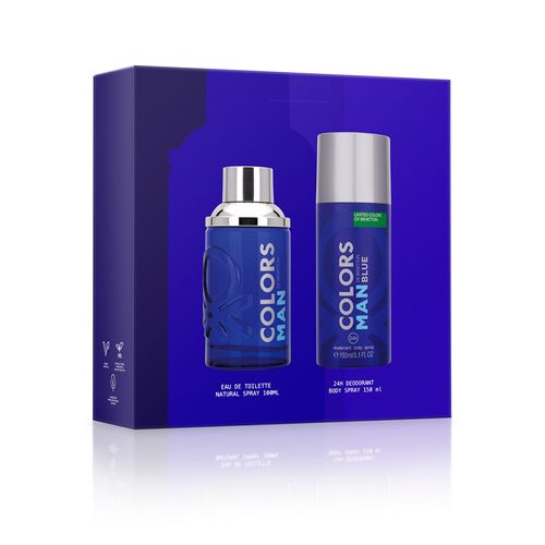 Set EDT Benetton Colors Man Blue x 100 ml + Deo x 150 ml