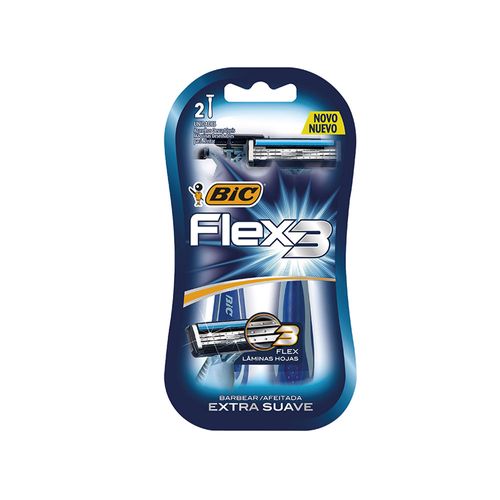 Máquina para Afeitar Bic Flex 3 Extra Suave x 2 un