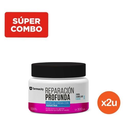 Combo Farmacity Baño de Crema Reparación Profunda x 300 ml x 2 un