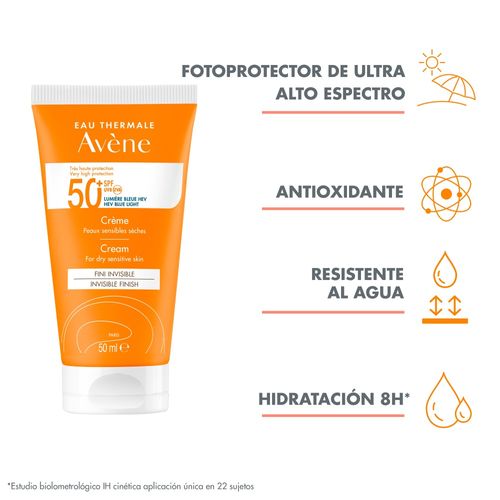 Protector Solar Avéne Crema 50+ Triasorb x 50 ml