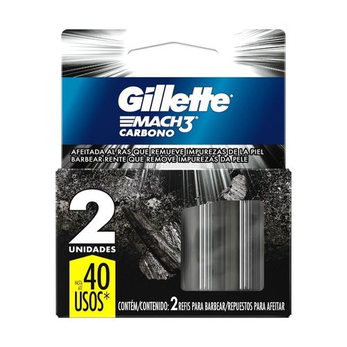 Repuesto para Afeitar Gillette Mach3 Carbono x 2 un