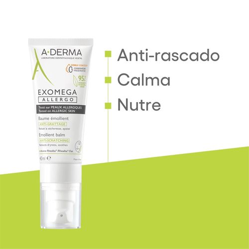 Bálsamo Emoliente Aderma Exomega Allergo x 40 ml