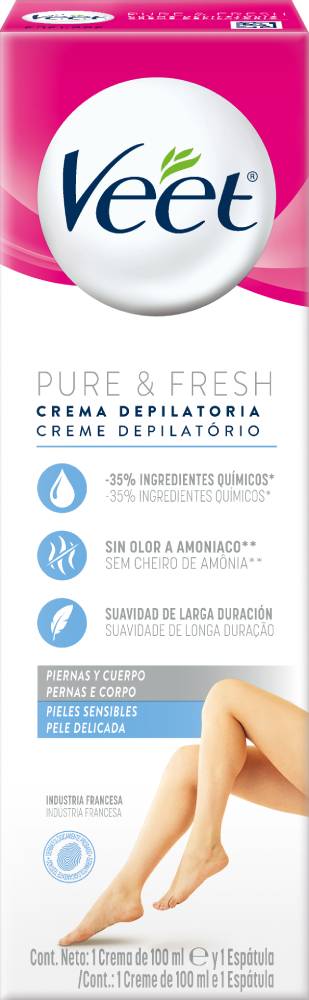 Crema Depilatoria Veet Silk & Fresh Piel Sensible x 100 ml