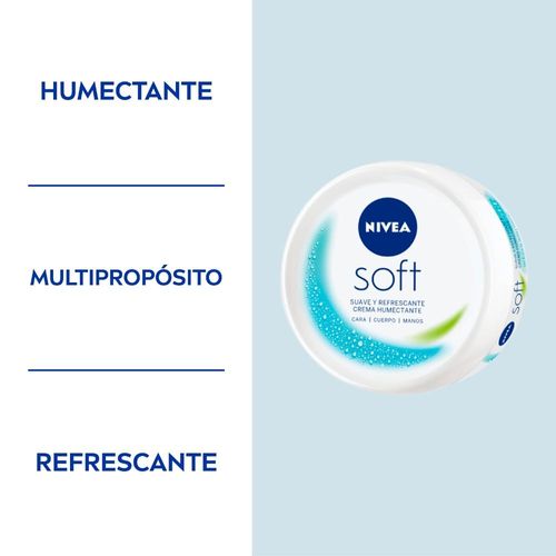 Crema Hidratante Intensiva Nivea Soft para Todo Tipo de Piel x 100 ml