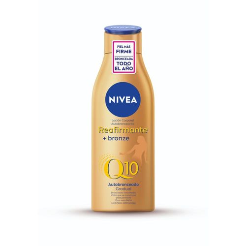 Loción Corporal Autobronceante + Reafirmante Nivea Q10 para Uso Diario x 400 ml