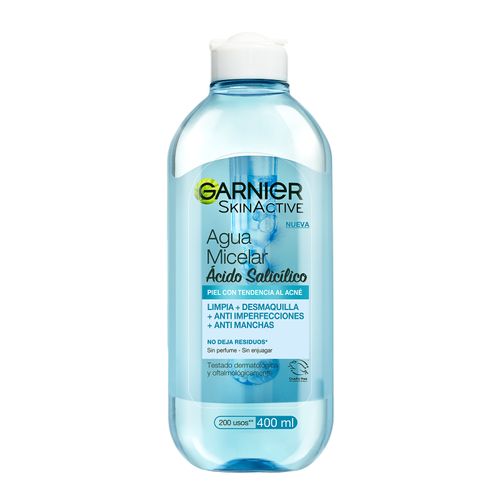 Agua Micelar Skin Garnier con Ácido Salicílico x 400 ml