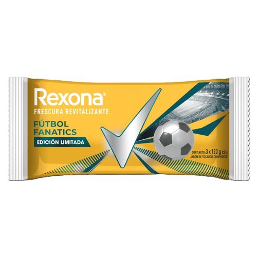 Jabón Rexona Fútbol Fanatics 3 un x 120 g