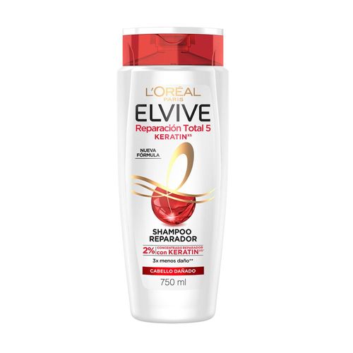 Shampoo Elvive Reparación Total 5 Keratin x 750 ml